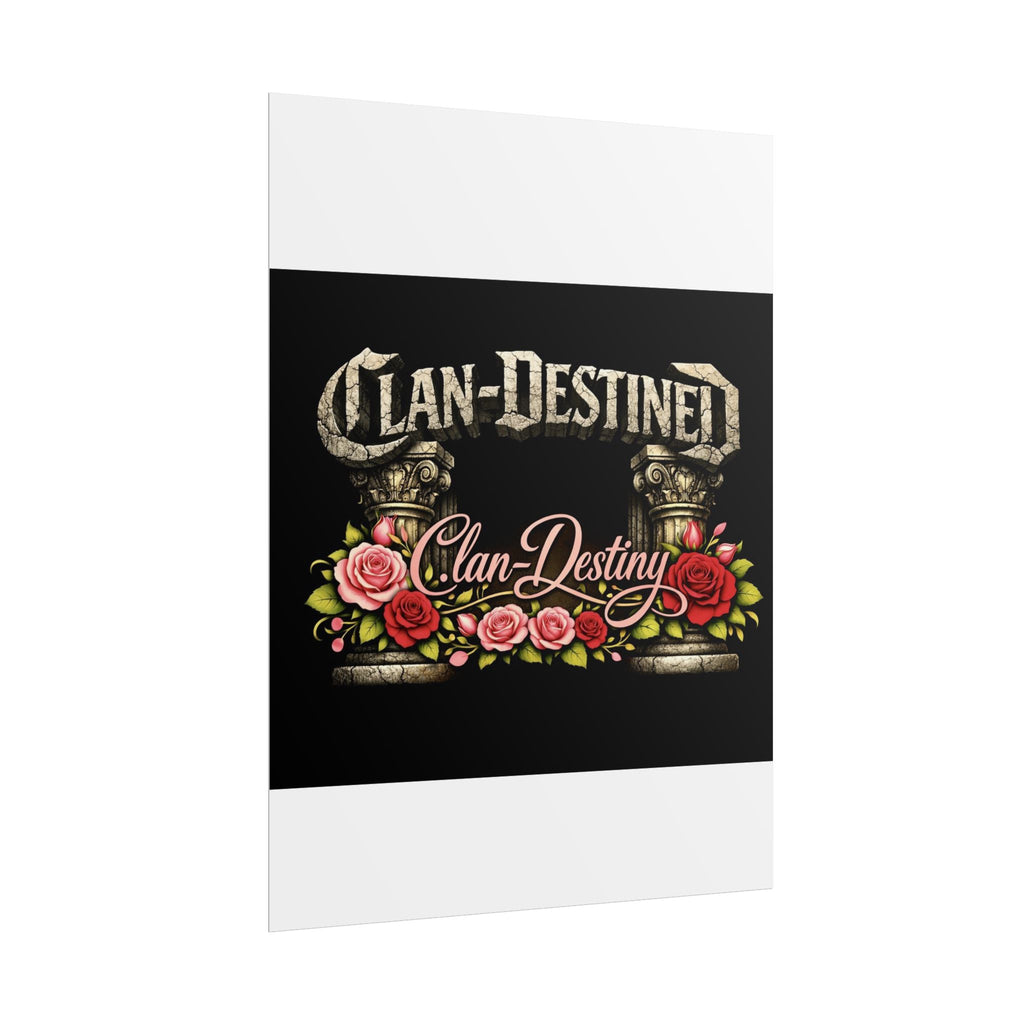 Clan-Destined Floral Poster — Rolled Decorative Wall Art