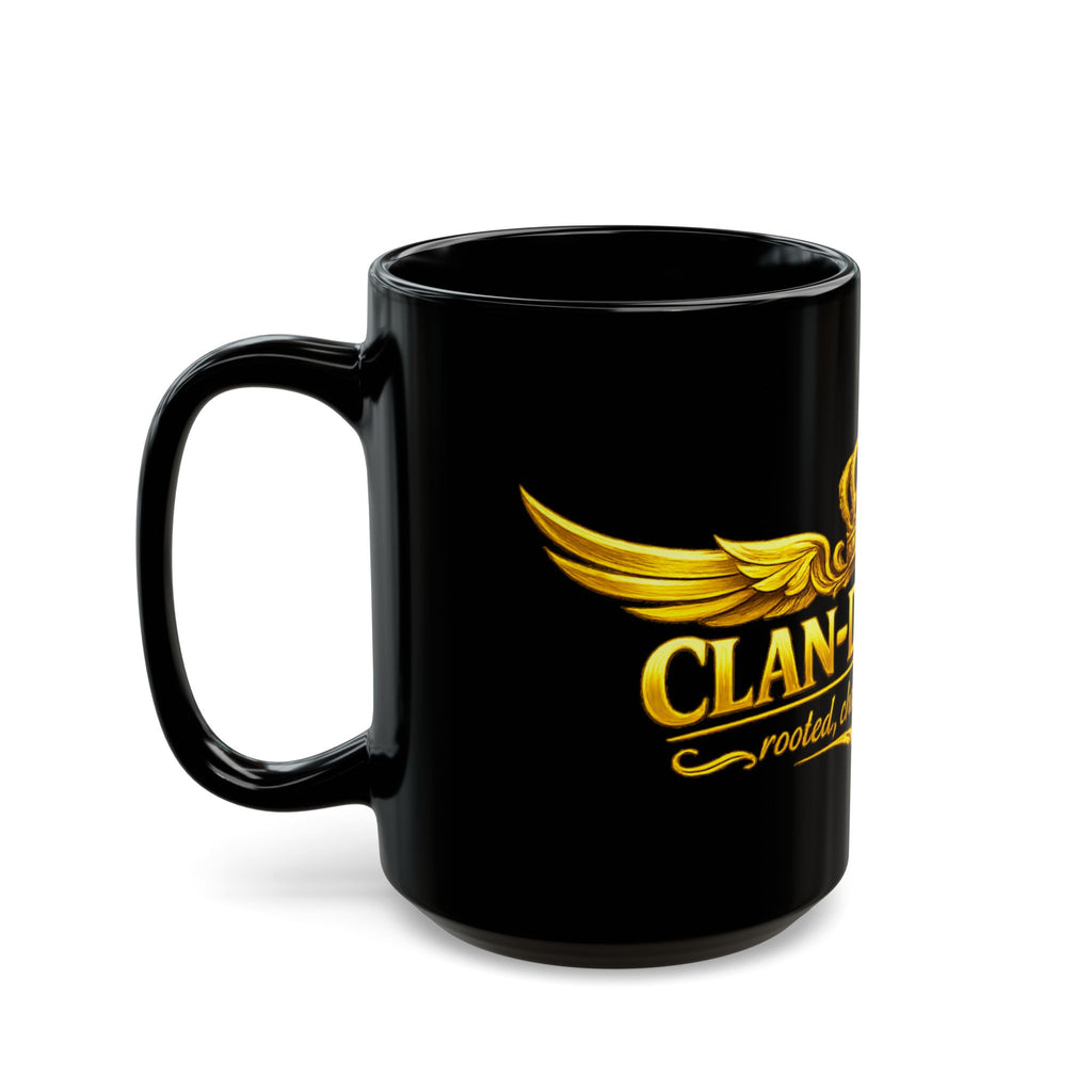 Black Mug — 'Plan-Destiny' Gold Crest Coffee Mug (11oz/15oz)