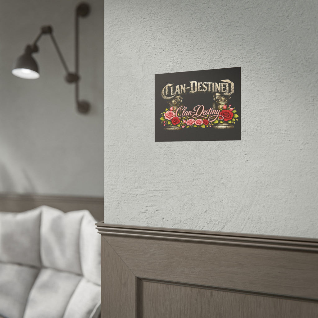 Clan-Destined Floral Poster — Rolled Decorative Wall Art