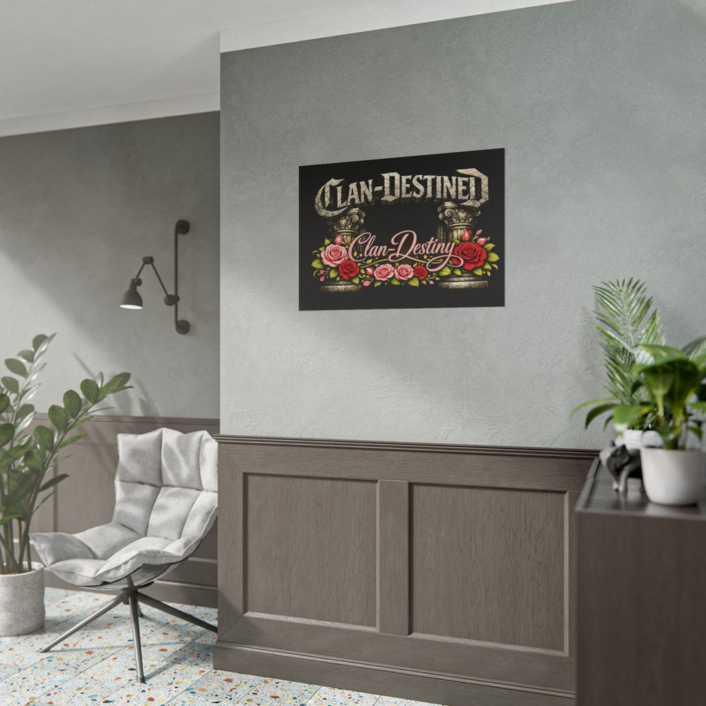 Clan-Destined Floral Poster — Rolled Decorative Wall Art