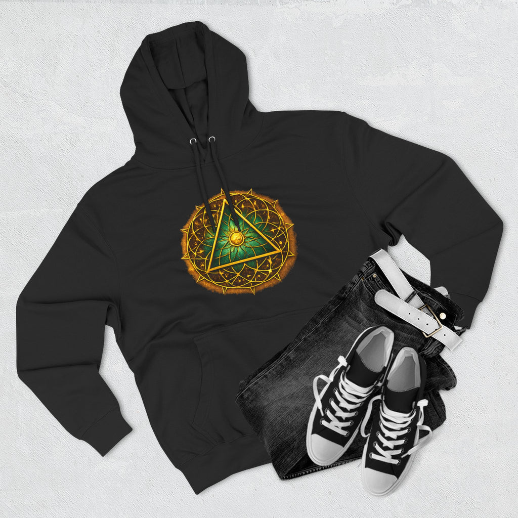Occult Triangle Hoodie — Mystical All-Seeing Eye Fleece Pullover