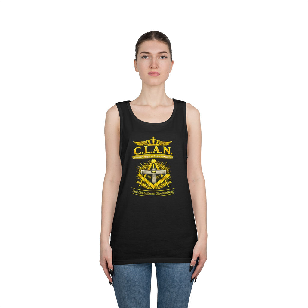 Clan Destiny Phoenix Tank Top — 'CLAN' Emblem Gaming Crest