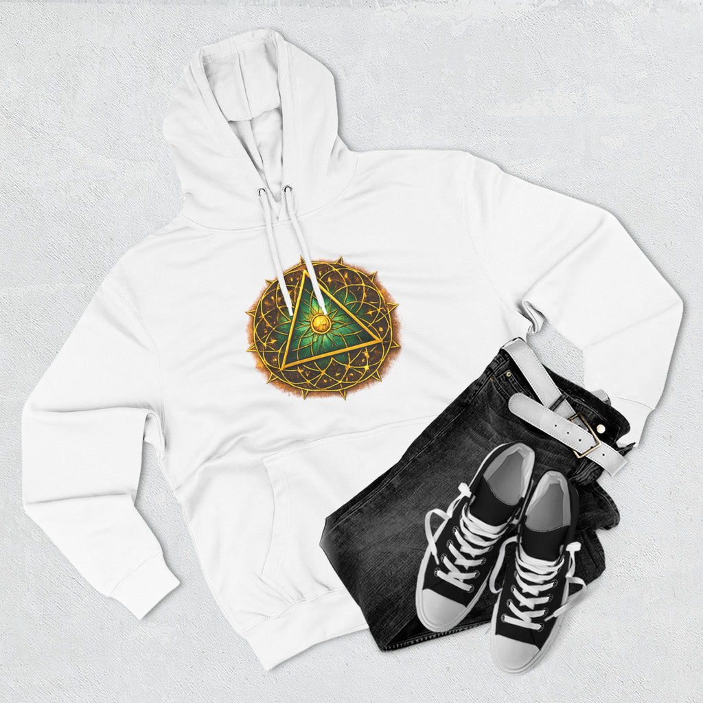 Occult Triangle Hoodie — Mystical All-Seeing Eye Fleece Pullover