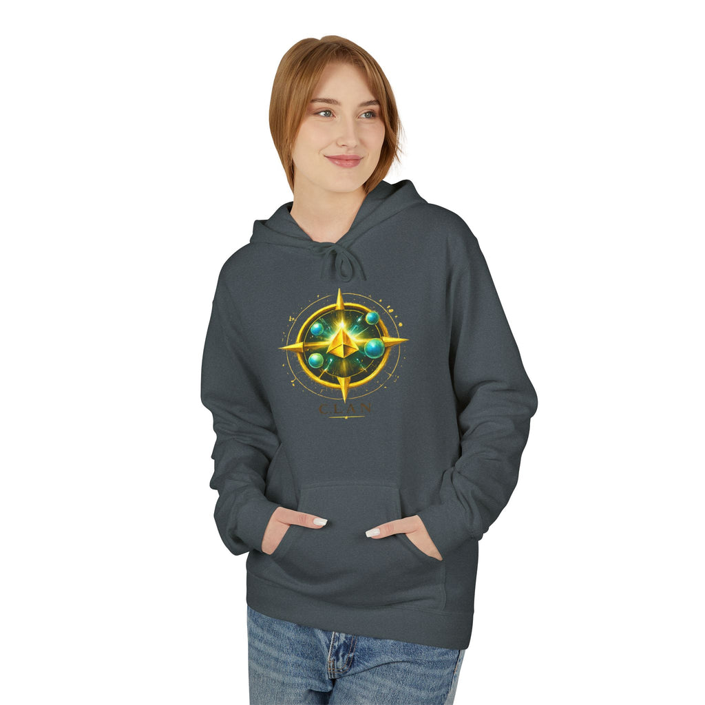 Clan Emblem Hoodie — Gold & Emerald Symbol Pullover