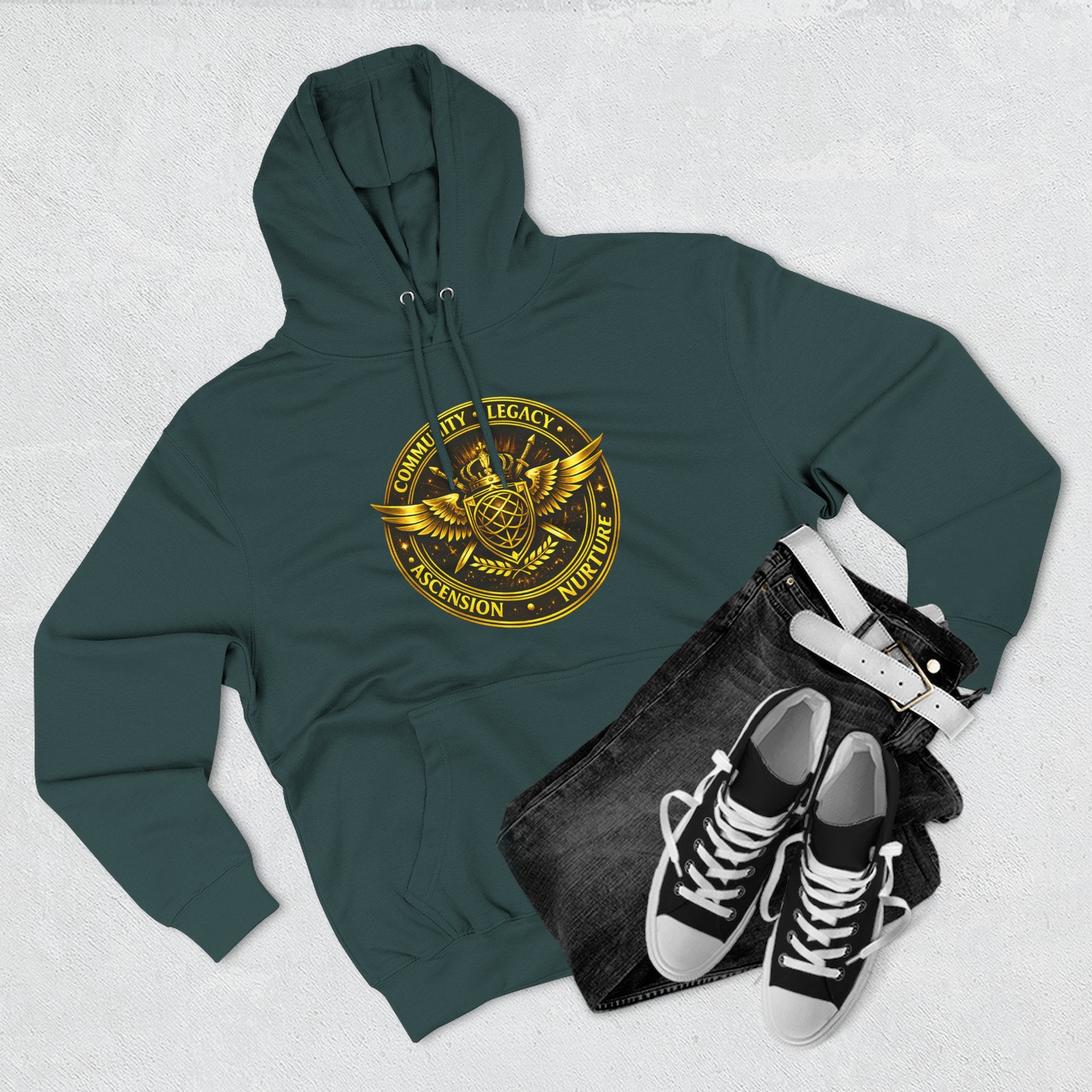 Hoodie - Golden Esoteric Crest Graphic Hoodie (Clan-Destiny)