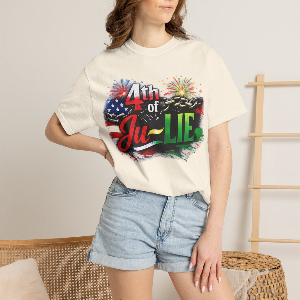4th of Ju-LIE Graphic T-Shirt – Patriotic Fireworks Independence Day Tee