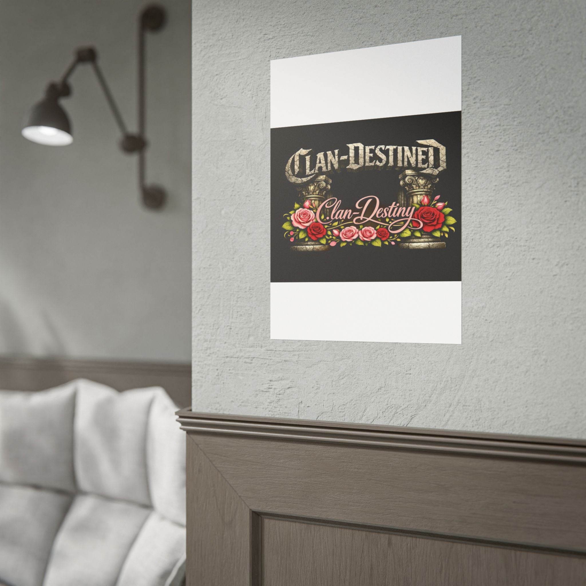Clan-Destined Floral Poster — Rolled Decorative Wall Art