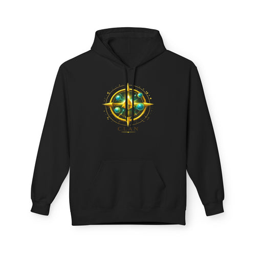 Clan Emblem Hoodie — Gold & Emerald Symbol Pullover