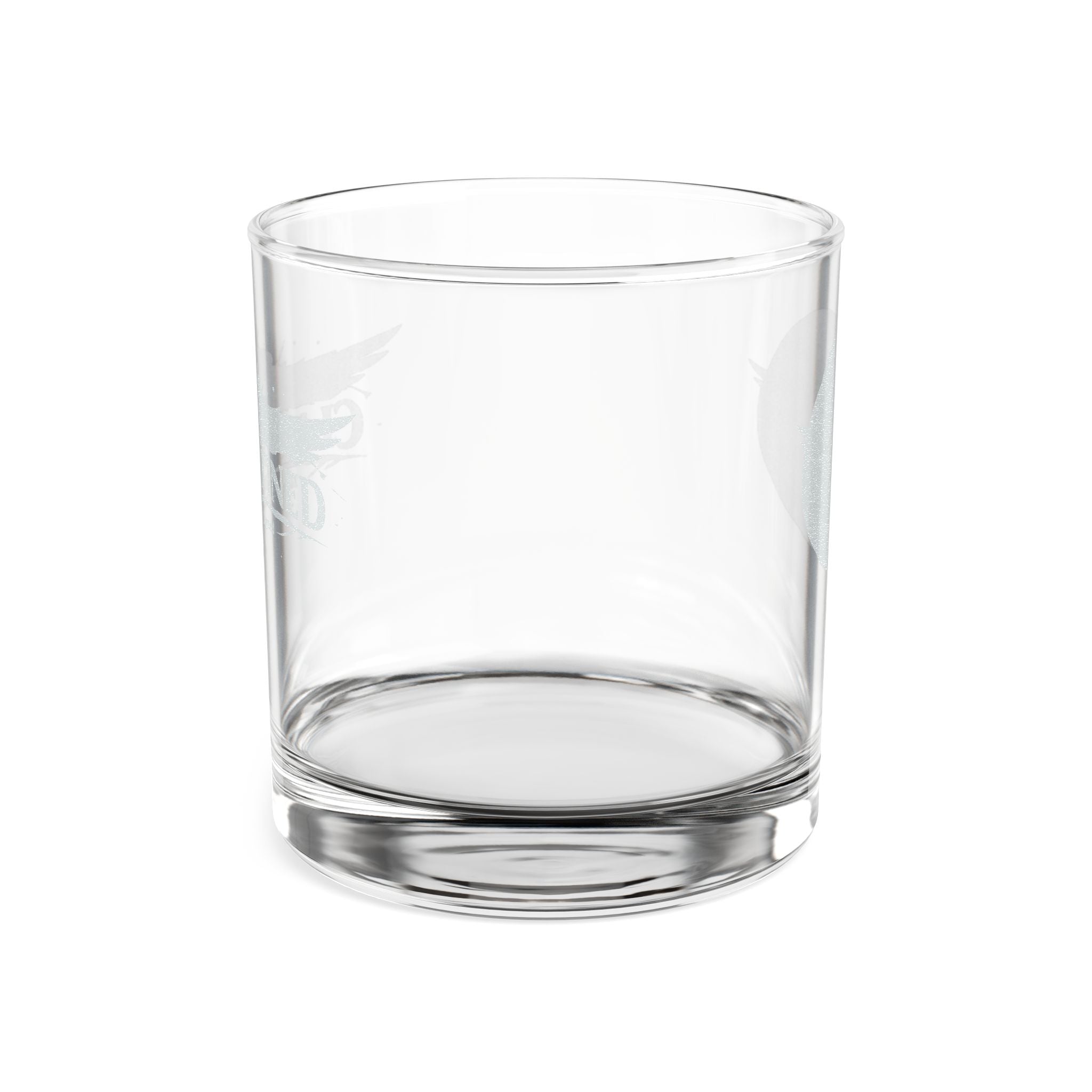 Engraved 10oz Rocks Glass — Classic Whiskey Tumbler with Crest Design