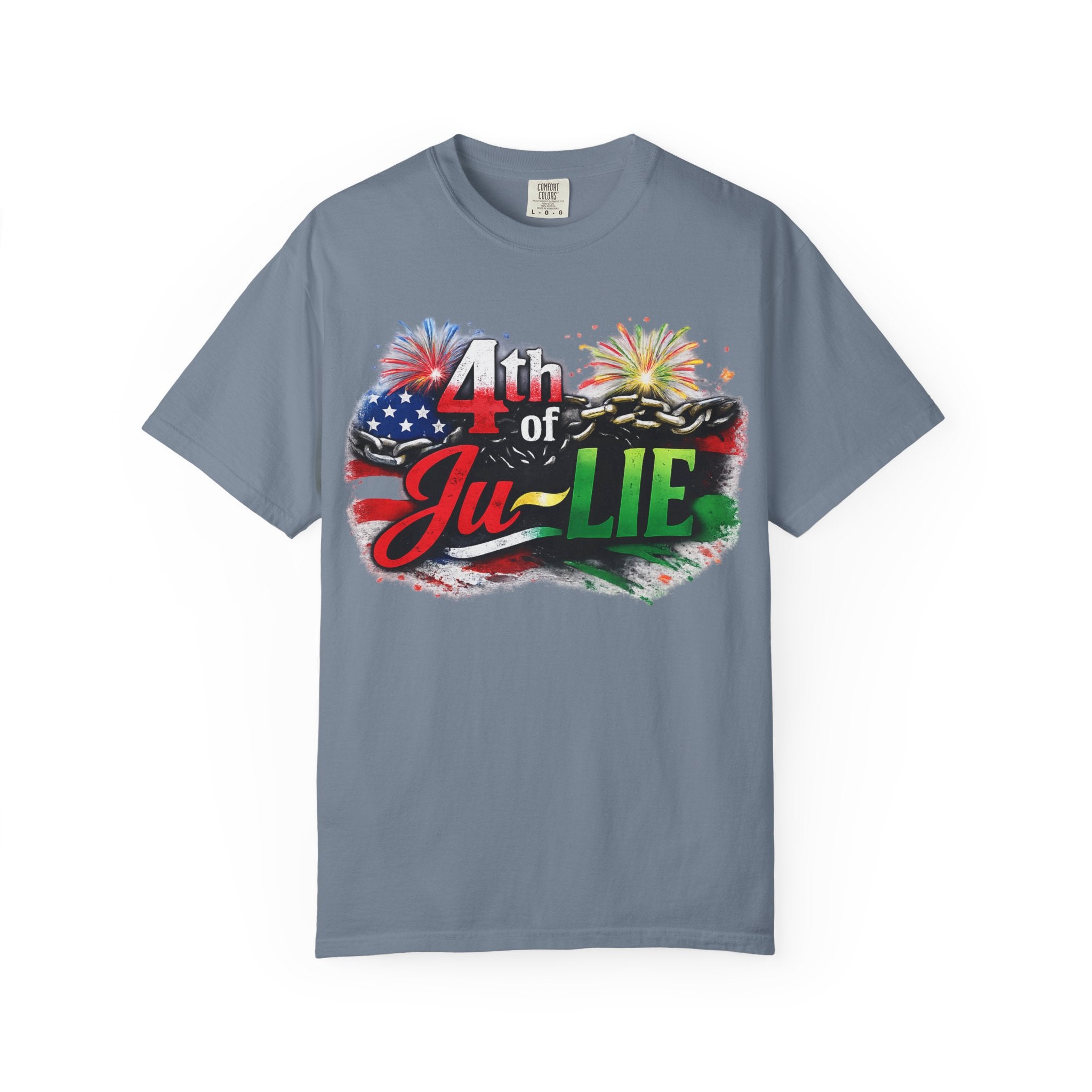 4th of Ju-LIE Graphic T-Shirt – Patriotic Fireworks Independence Day Tee