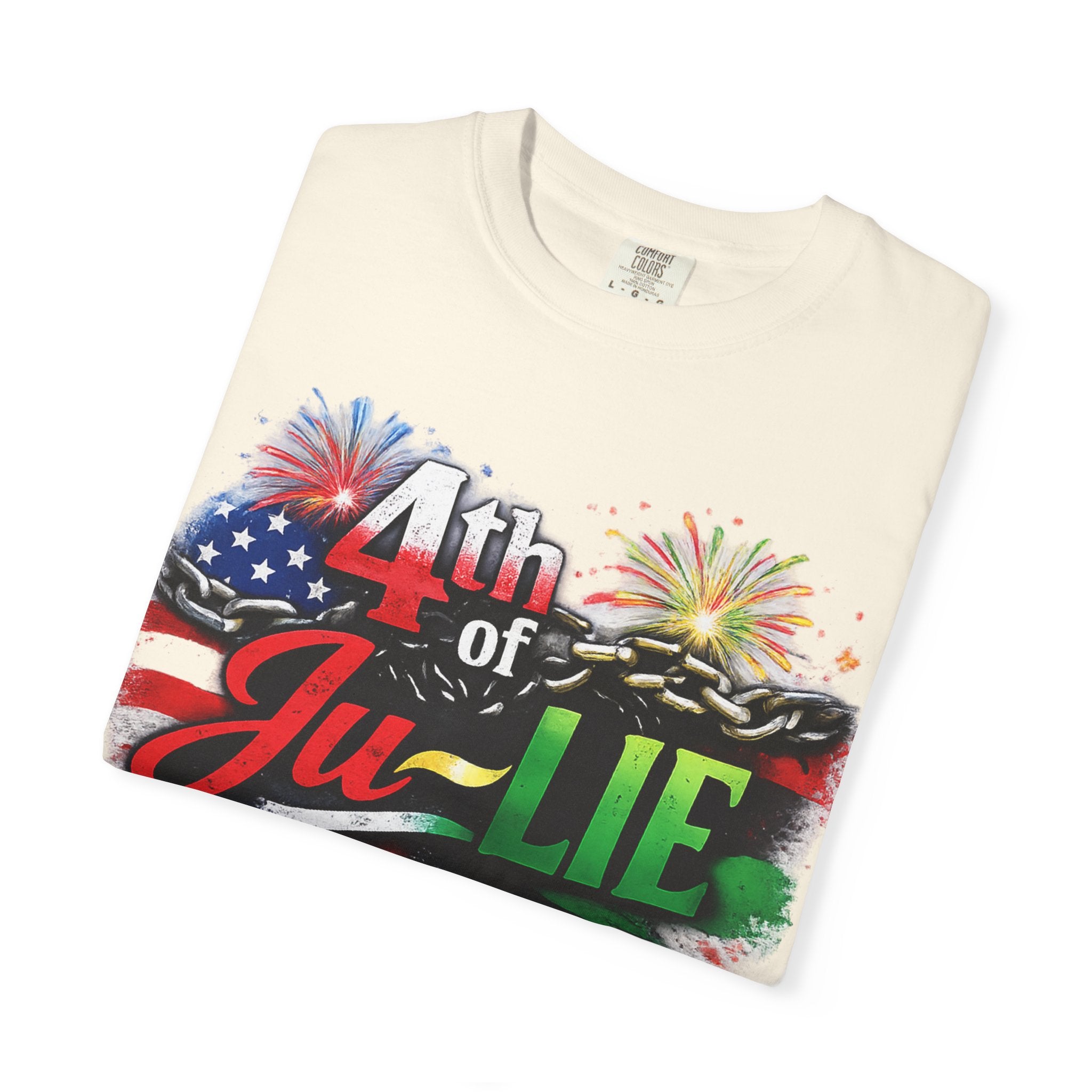 4th of Ju-LIE Graphic T-Shirt – Patriotic Fireworks Independence Day Tee