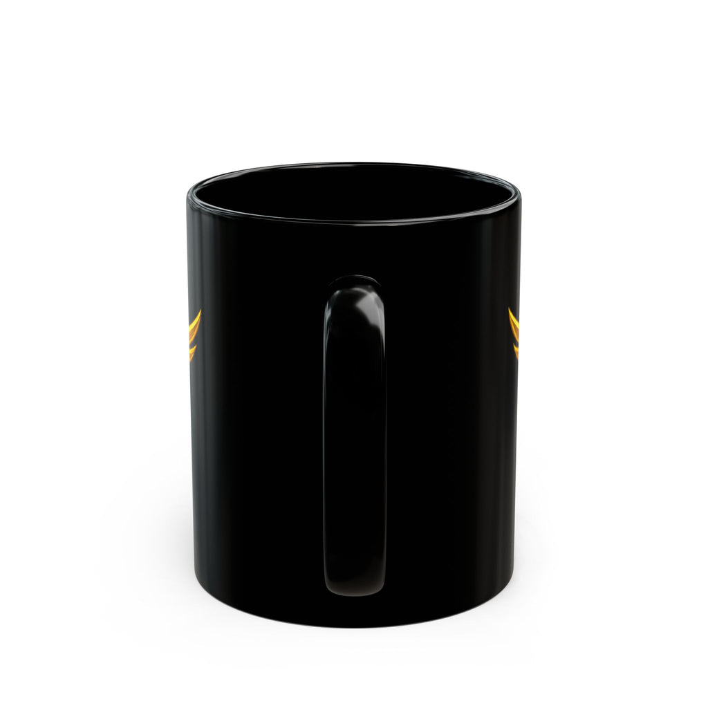 Black Mug — 'Plan-Destiny' Gold Crest Coffee Mug (11oz/15oz)