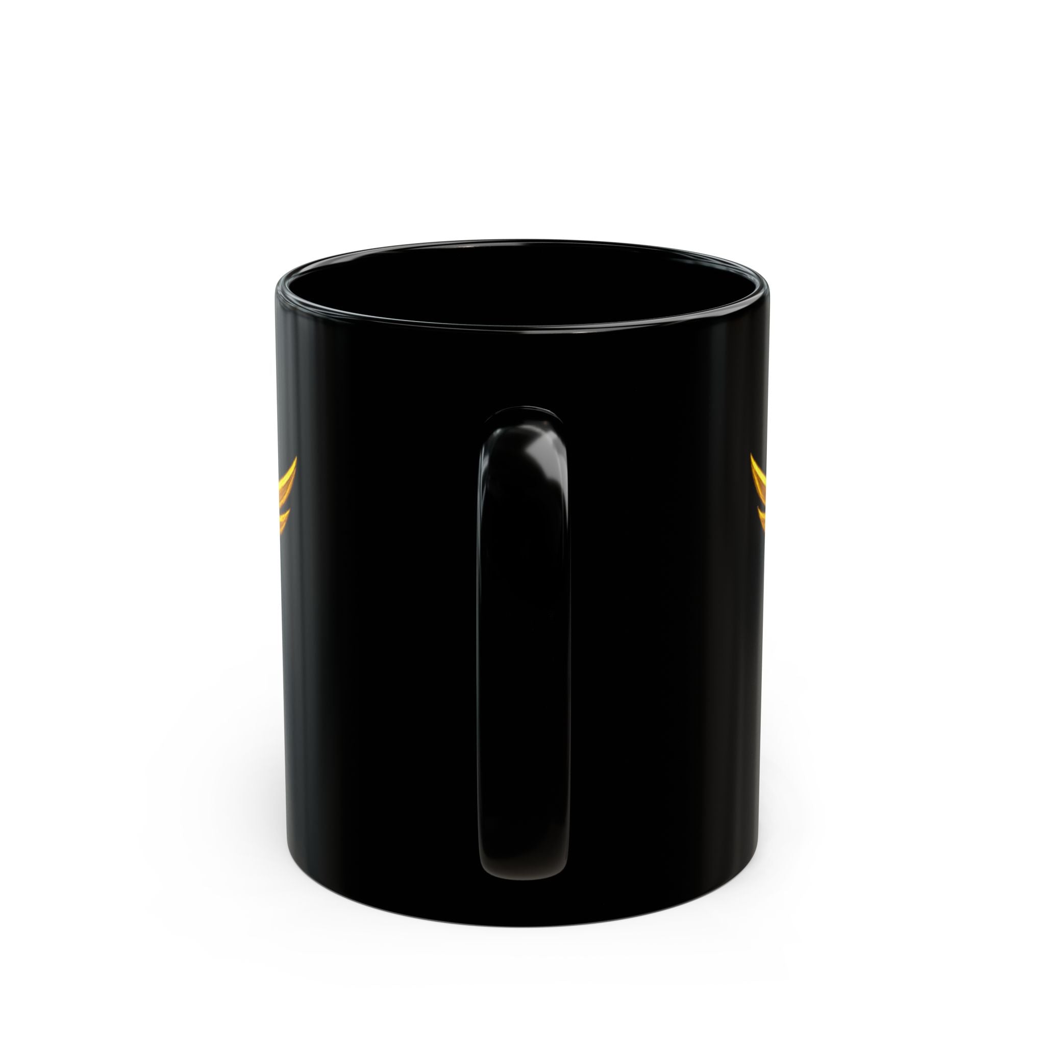 Black Mug — 'Plan-Destiny' Gold Crest Coffee Mug (11oz/15oz)