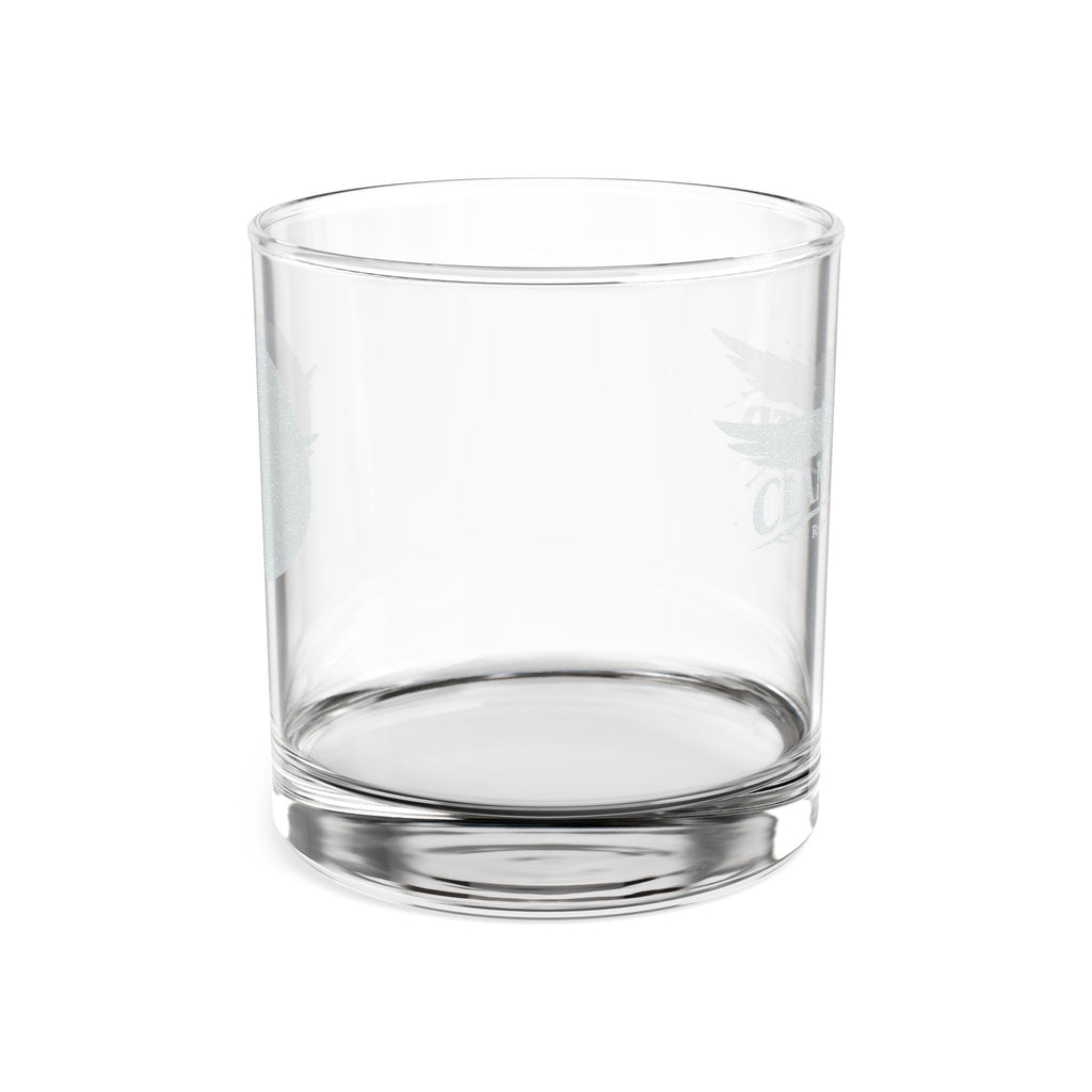 Engraved 10oz Rocks Glass — Classic Whiskey Tumbler with Crest Design