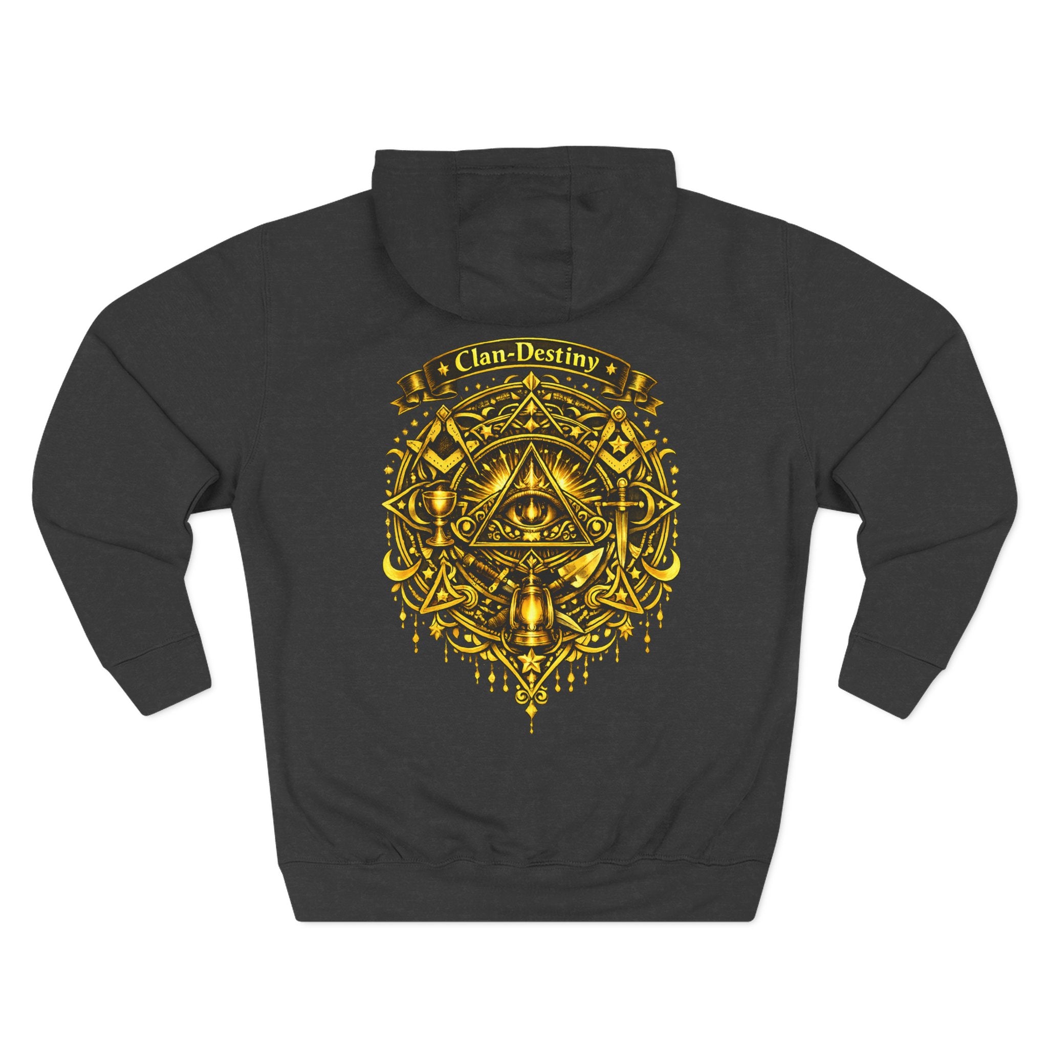 Hoodie - Golden Esoteric Crest Graphic Hoodie (Clan-Destiny)