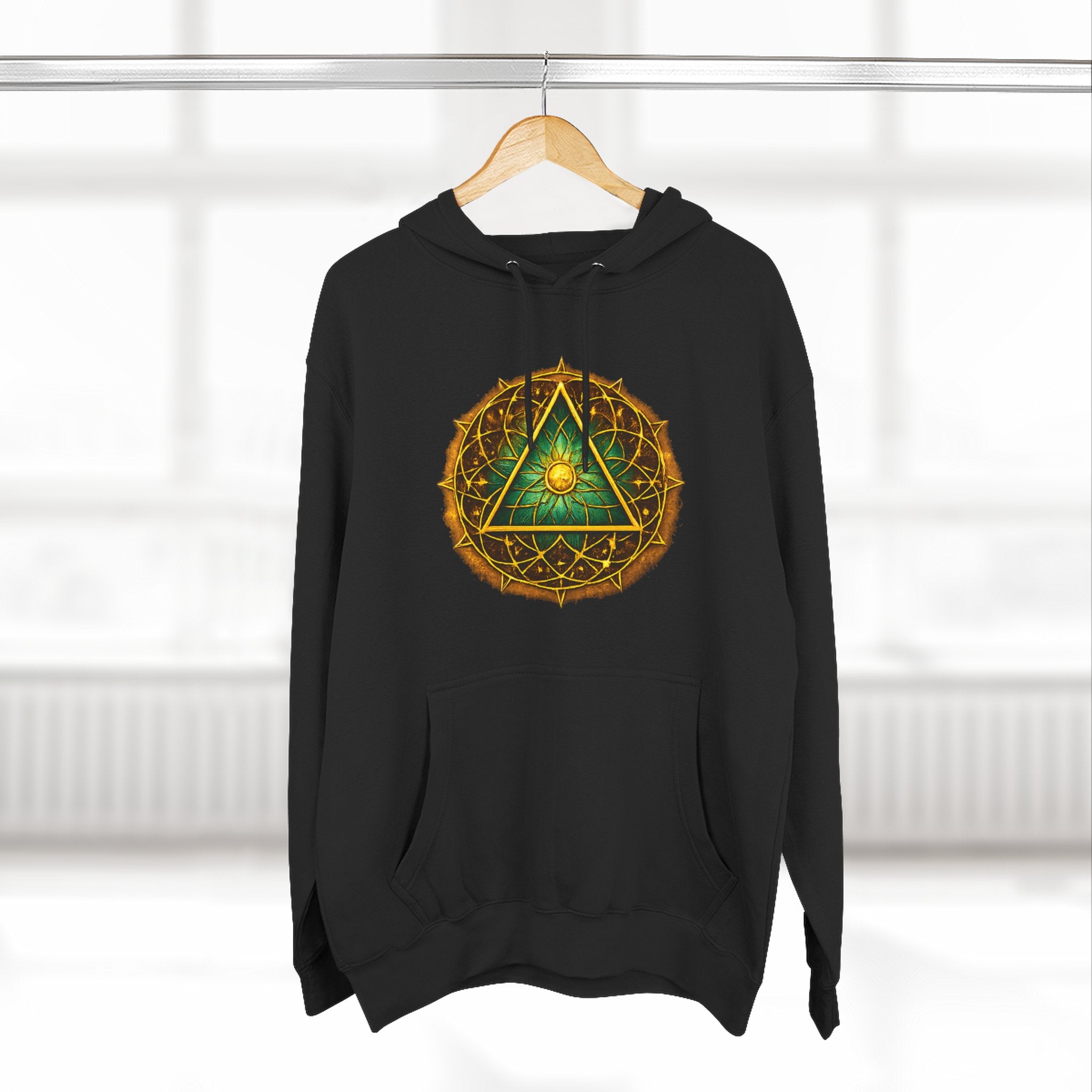 Occult Triangle Hoodie — Mystical All-Seeing Eye Fleece Pullover