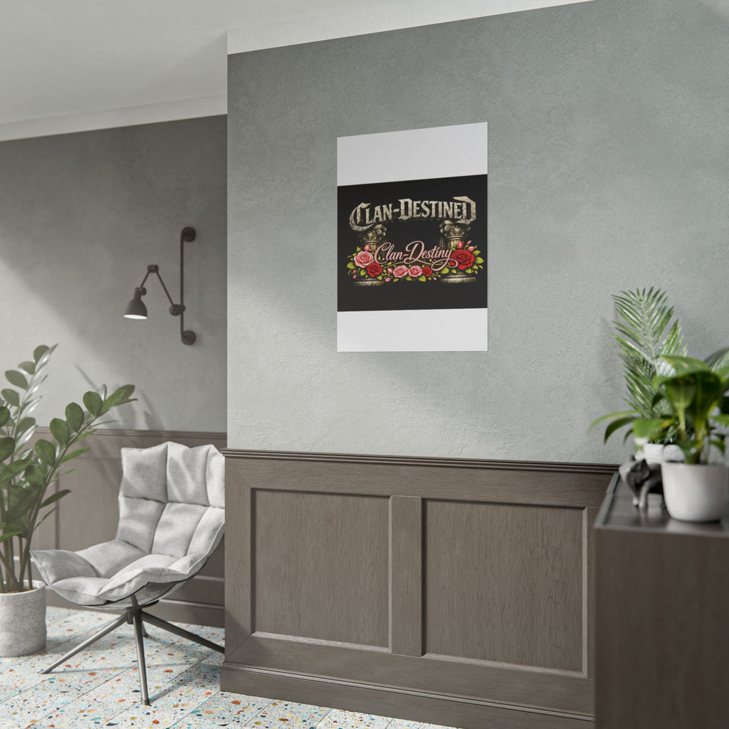 Clan-Destined Floral Poster — Rolled Decorative Wall Art