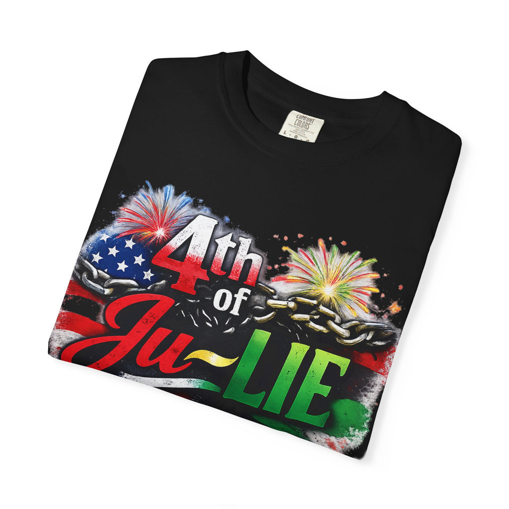 4th of Ju-LIE Graphic T-Shirt – Patriotic Fireworks Independence Day Tee