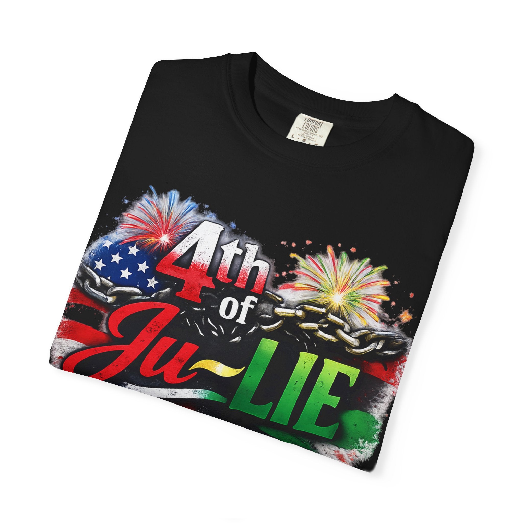 4th of Ju-LIE Graphic T-Shirt – Patriotic Fireworks Independence Day Tee