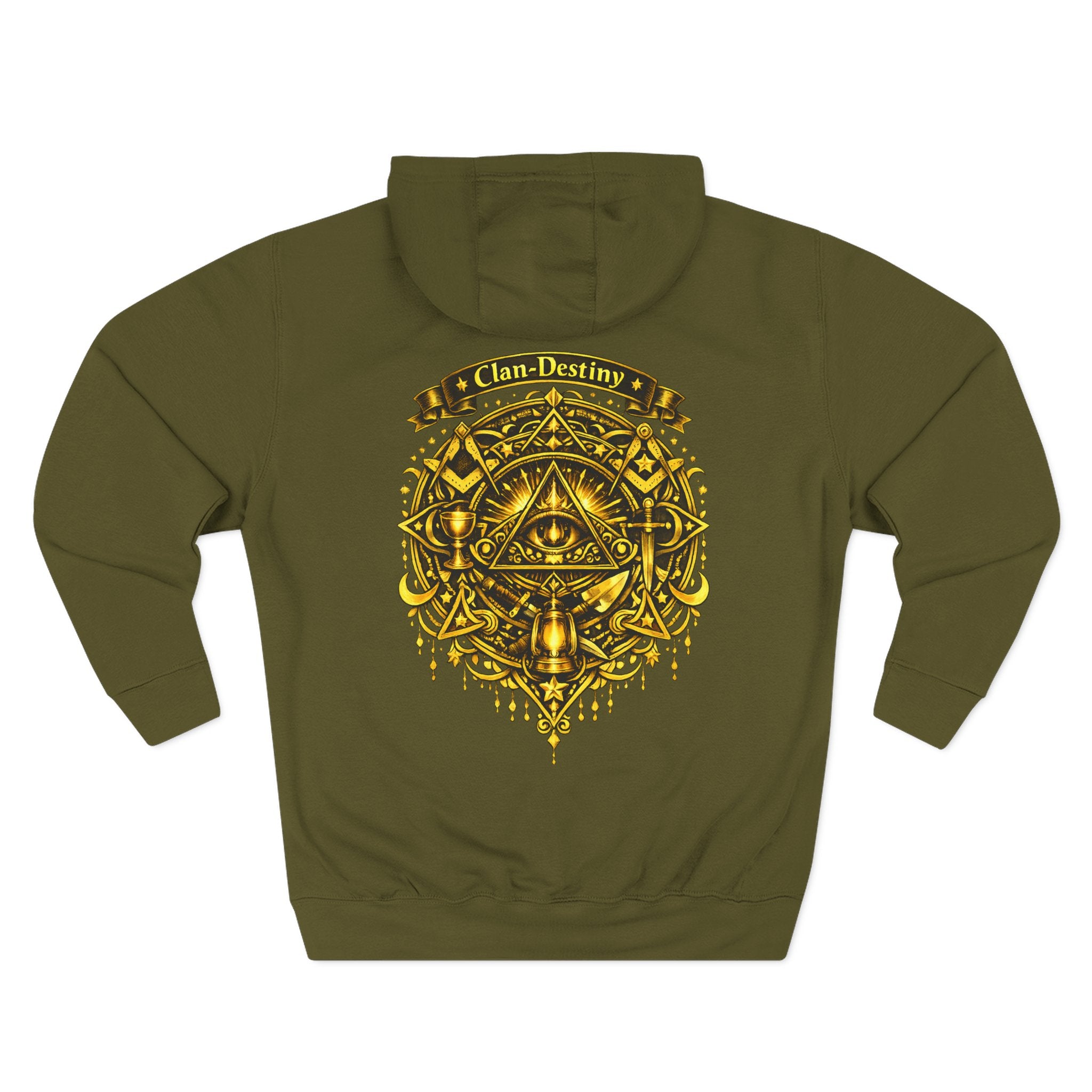 Hoodie - Golden Esoteric Crest Graphic Hoodie (Clan-Destiny)