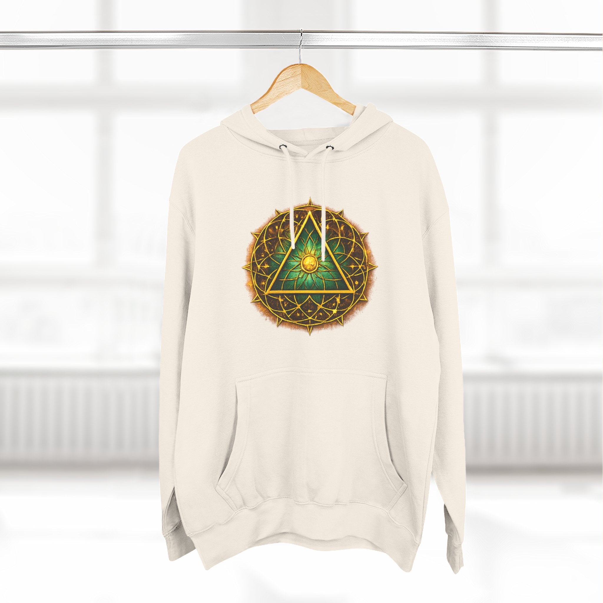 Occult Triangle Hoodie — Mystical All-Seeing Eye Fleece Pullover
