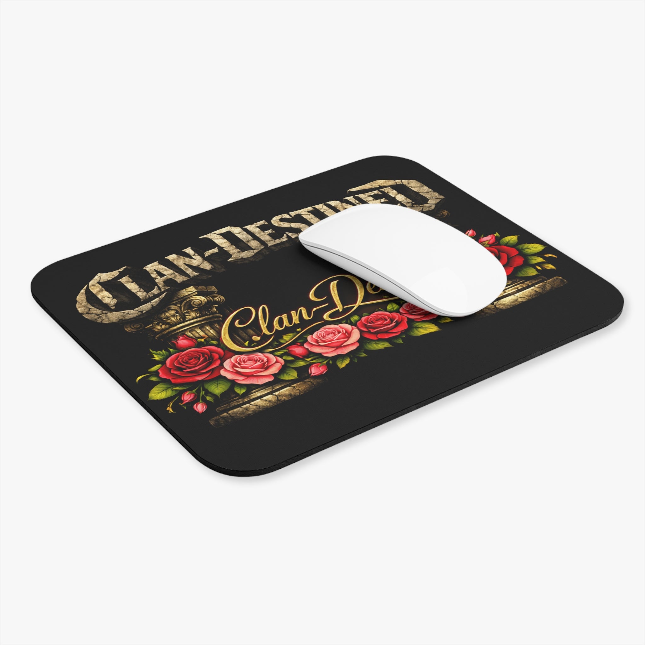 Gold Foil Pumpkin Mouse Pad — Halloween Desk Decor