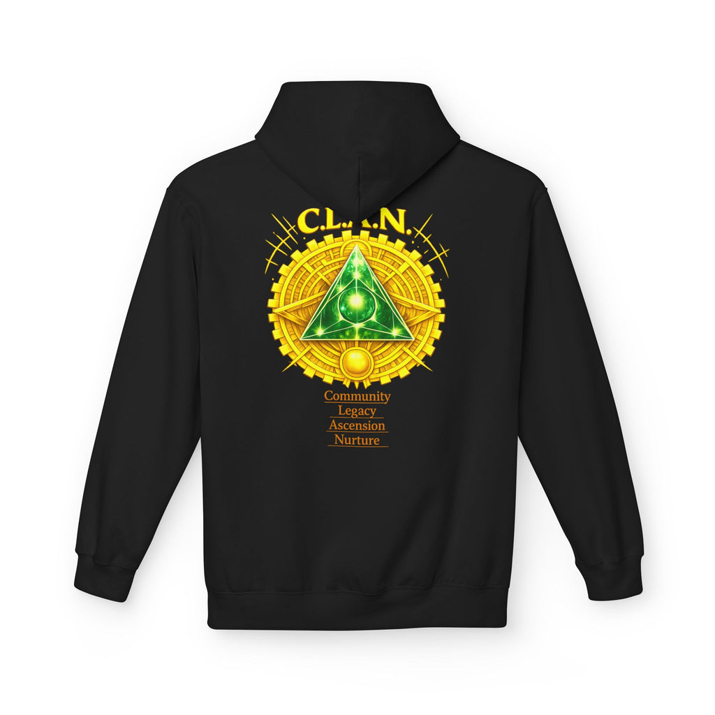 Clan Emblem Hoodie — Gold & Emerald Symbol Pullover