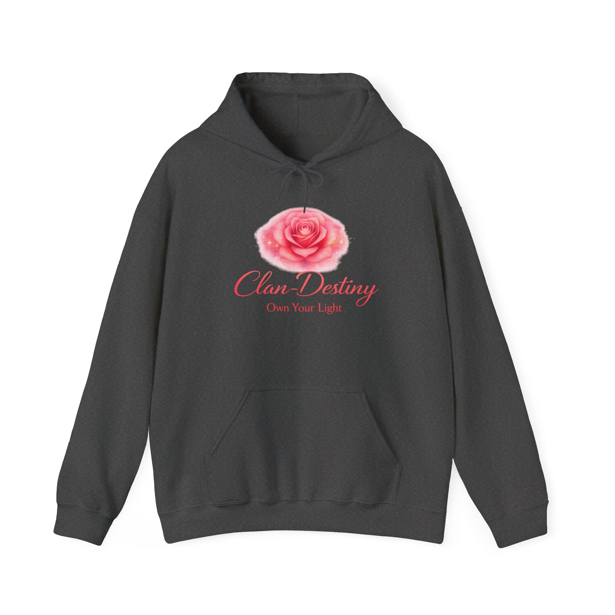 Clan Destiny Floral Rose Hoodie — "Own Your Light" Inspirational Pullover