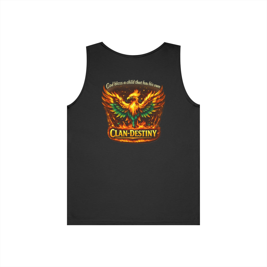 Clan Destiny Phoenix Tank Top — 'CLAN' Emblem Gaming Crest
