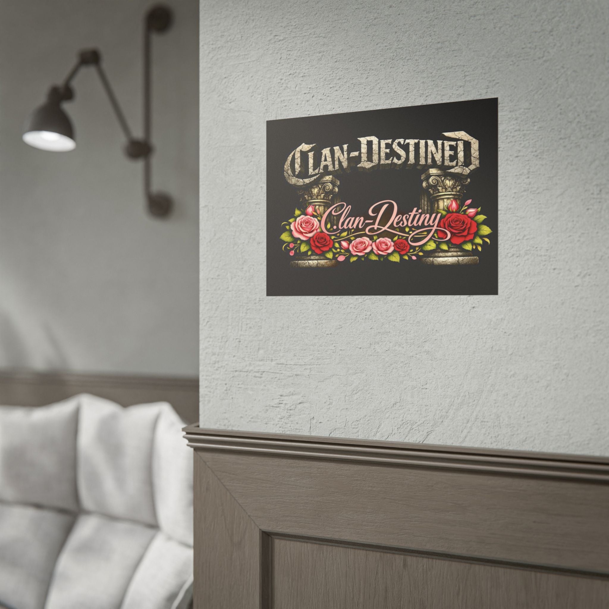 Clan-Destined Floral Poster — Rolled Decorative Wall Art