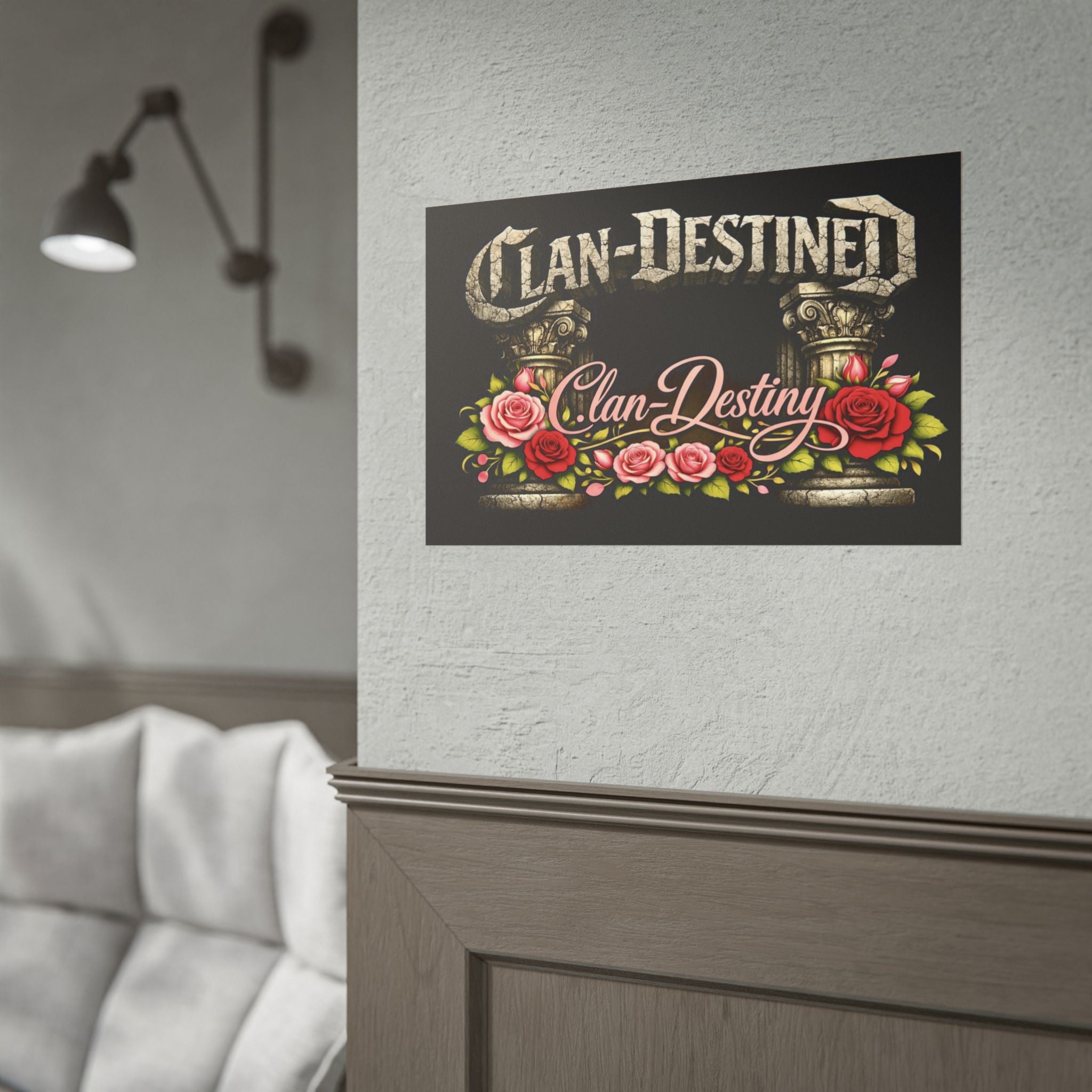Clan-Destined Floral Poster — Rolled Decorative Wall Art