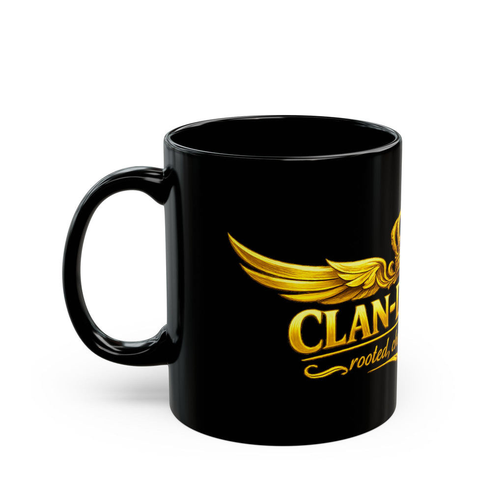 Black Mug — 'Plan-Destiny' Gold Crest Coffee Mug (11oz/15oz)