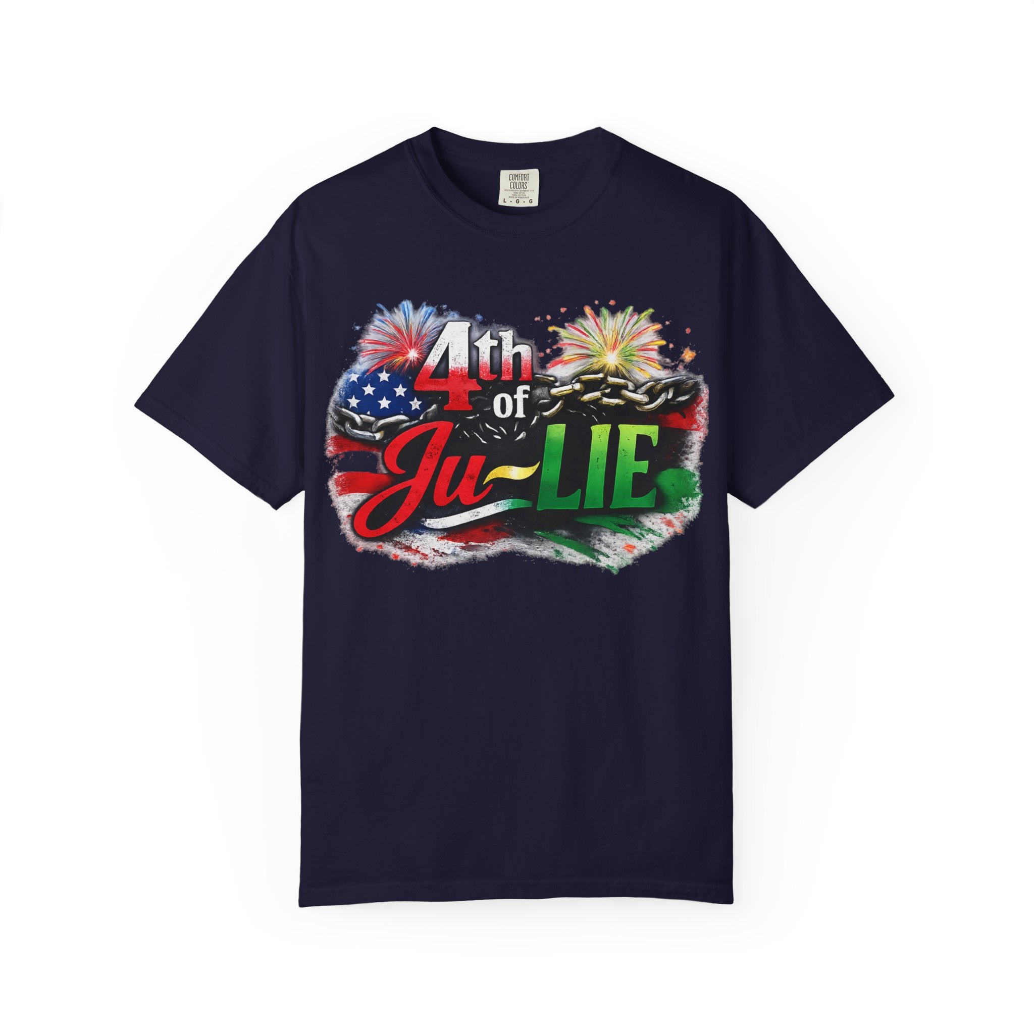 4th of Ju-LIE Graphic T-Shirt – Patriotic Fireworks Independence Day Tee