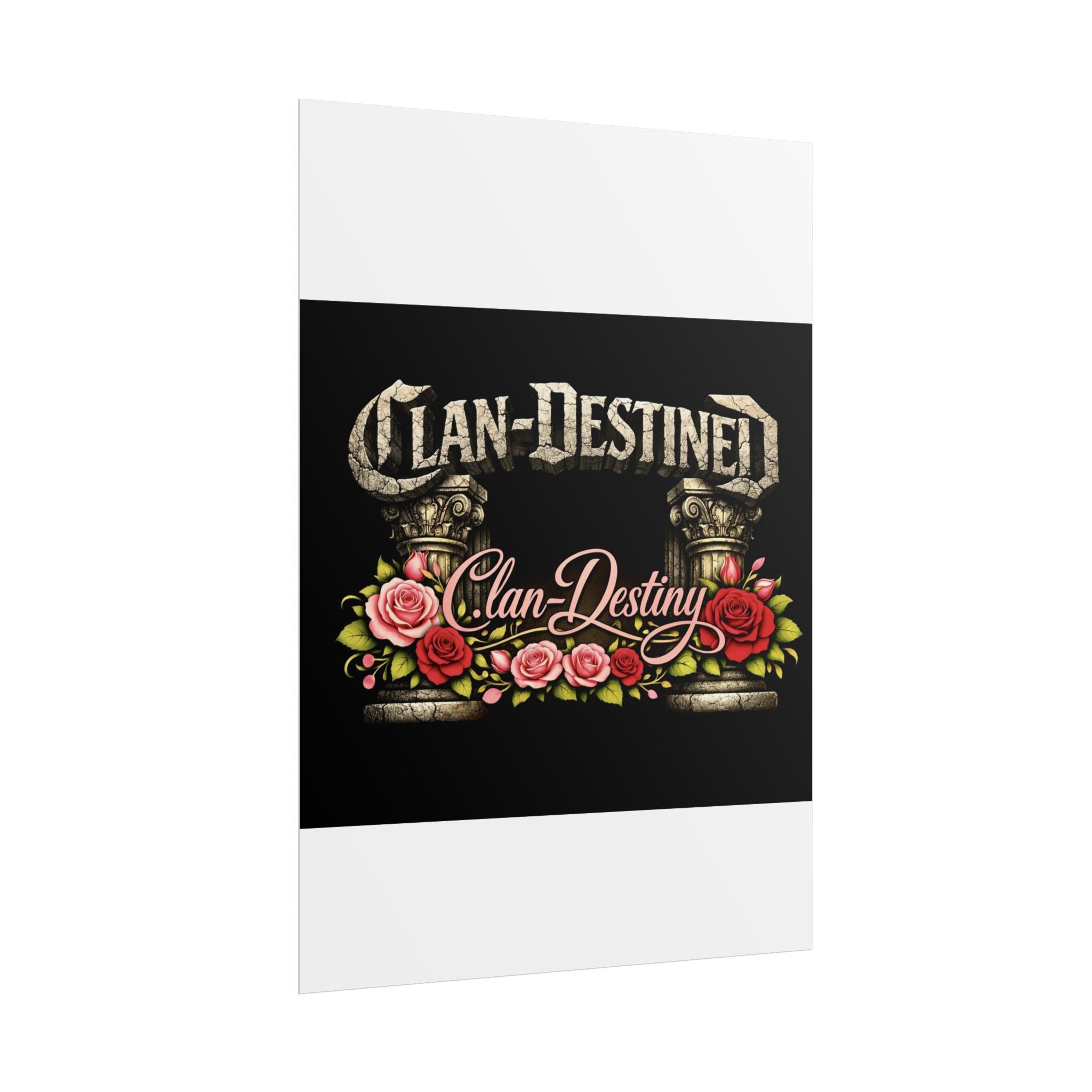 Clan-Destined Floral Poster — Rolled Decorative Wall Art